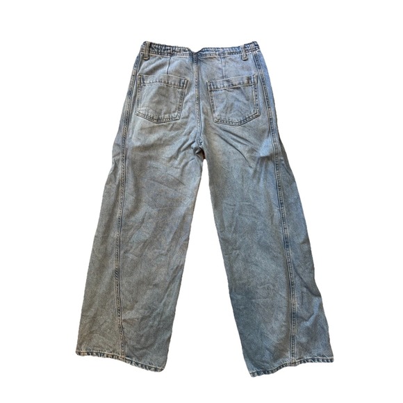 Pilcro Anthropologie Women's Size 27 Light Wash Wide Leg Jeans High Rise Cotton - Picture 7 of 10